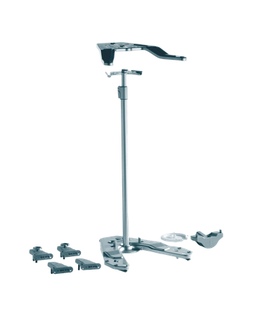 Küchen Unterschrank -Eckschr.drehb., KB800mm Revo 90° 9080040,silb.,pulverbeschichtet - Hettich